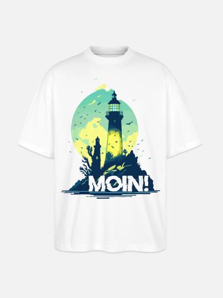 MOIN! - Stanley/Stella Oversized Unisex Bio T-Shirt Blaster 2.0 - Weiß