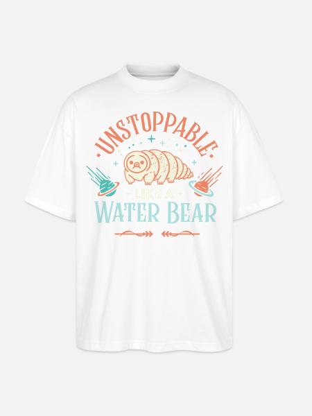 Unaufhaltsames Bärtierchen - Stanley/Stella Oversized Unisex Bio T-Shirt Blaster 2.0 - Weiß