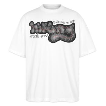 outdoor  - Stanley/Stella Oversized Unisex Bio T-Shirt Blaster 2.0 - Weiß - Vorne - Alina (178cm) & Michal (187cm)