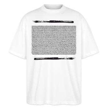 Zahlen-Matrix - Stanley/Stella Oversized Unisex Bio T-Shirt Blaster 2.0 - Weiß - Vorne - Alina (178cm) & Michal (187cm)