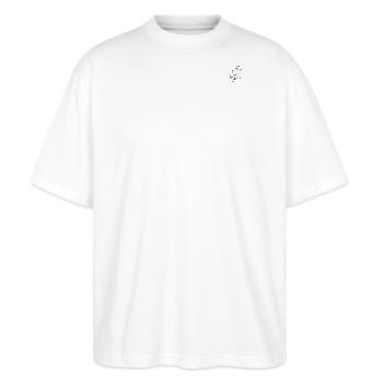 Weiße Rose Sommer outfit, das perfekte Geschenk☀️ - Stanley/Stella Oversized Unisex Bio T-Shirt Blaster 2.0 - Weiß - Vorne - Alina (178cm) & Michal (187cm)