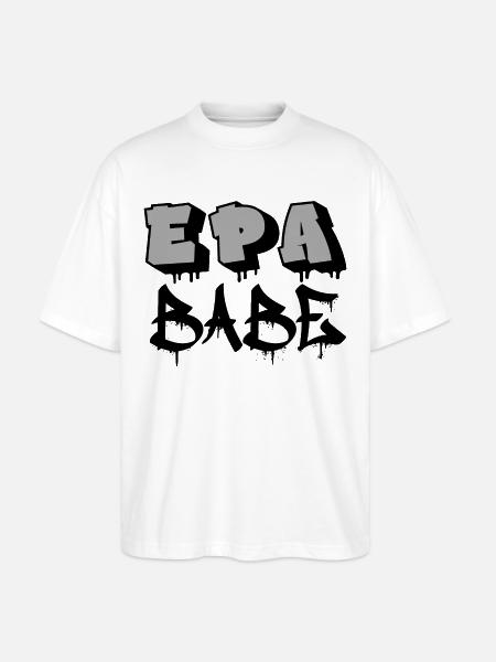 Epa Babe - Stanley/Stella Oversized Unisex Bio T-Shirt Blaster 2.0 - Weiß