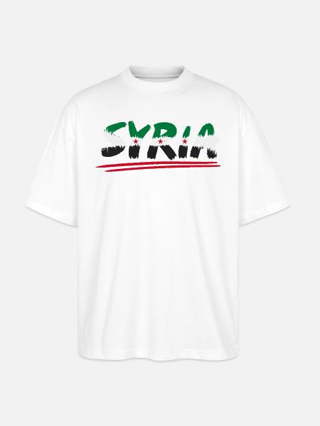 Freie Syrien - Stanley/Stella Oversized Unisex Bio T-Shirt Blaster 2.0 - Weiß