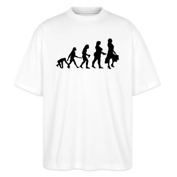 SHOPPING QUEEN EVOLUTION - Stanley/Stella Oversized Unisex Bio T-Shirt Blaster 2.0 - Weiß - Vorne - Alina (178cm) & Michal (187cm)