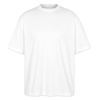 Leben ohne Kreuzfahrt ist sinnlos - Stanley/Stella Oversized Unisex Bio T-Shirt Blaster 2.0 - Weiß - Vorne - Alina (178cm) & Michal (187cm)