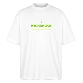 ihr seid zum fremdschämen - Stanley/Stella Oversized Unisex Bio T-Shirt Blaster 2.0 - Weiß - Vorne - Alina (178cm) & Michal (187cm)