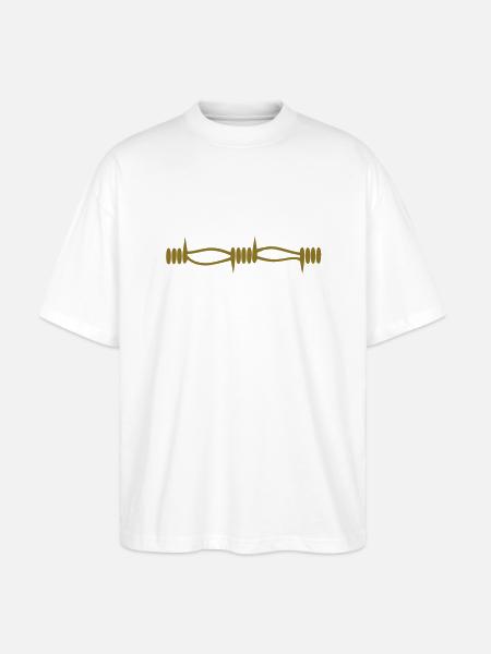 Stacheldraht - Stanley/Stella Oversized Unisex Bio T-Shirt Blaster 2.0 - Weiß