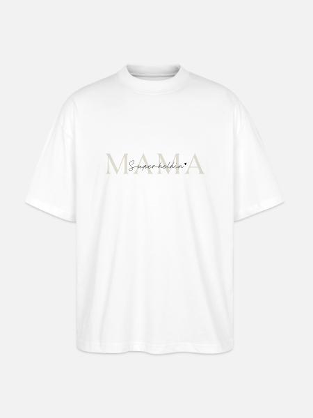 Mama Superheldin - Stanley/Stella Oversized Unisex Bio T-Shirt Blaster 2.0 - Weiß