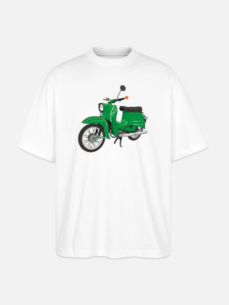 Simson Schwalbe - Stanley/Stella Oversized Unisex Bio T-Shirt Blaster 2.0 - Weiß