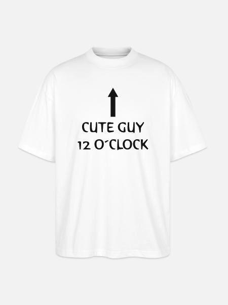 cute guy 12 o clock - Stanley/Stella Oversized Unisex Bio T-Shirt Blaster 2.0 - Weiß