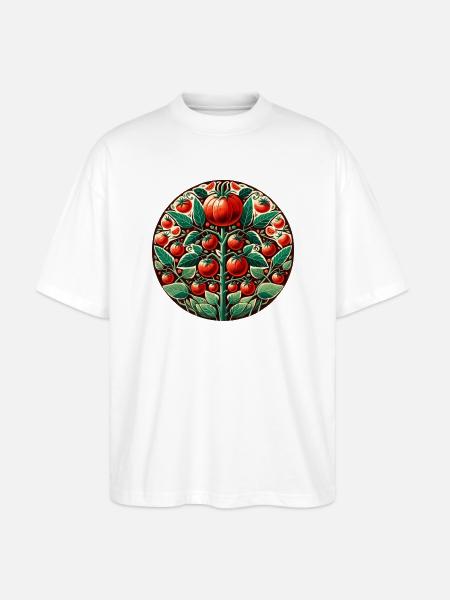 Tomate Bauern Tomaten Kunst - Stanley/Stella Oversized Unisex Bio T-Shirt Blaster 2.0 - Weiß