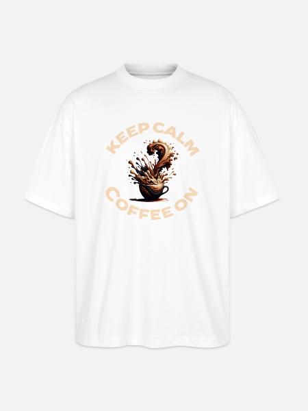 Kaffee Smash - Stanley/Stella Oversized Unisex Bio T-Shirt Blaster 2.0 - Weiß