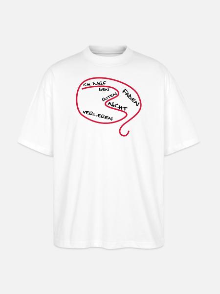 Der rote Faden... - Stanley/Stella Oversized Unisex Bio T-Shirt Blaster 2.0 - Weiß