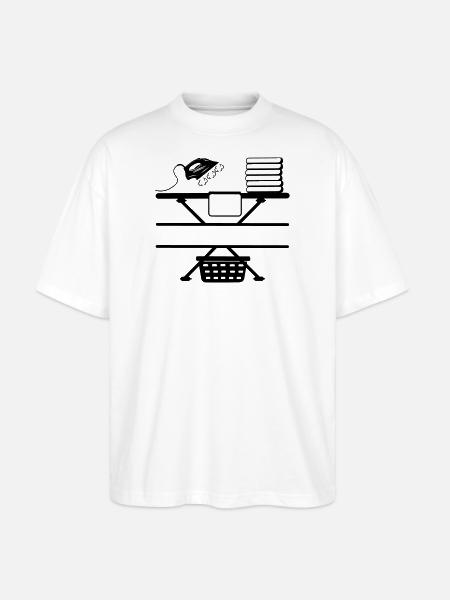 Dampfbügeleisen Paste und Textbanner - Stanley/Stella Oversized Unisex Bio T-Shirt Blaster 2.0 - Weiß