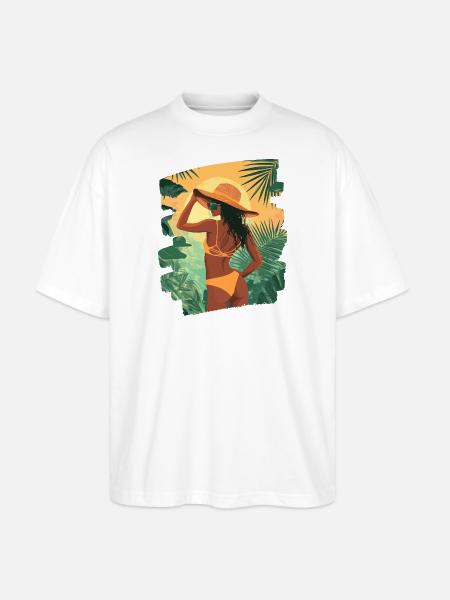 Sommer - Stanley/Stella Oversized Unisex Bio T-Shirt Blaster 2.0 - Weiß