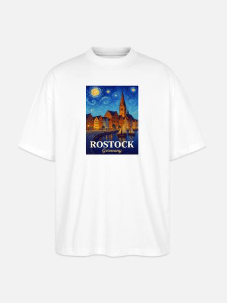 Rostock - Stanley/Stella Oversized Unisex Bio T-Shirt Blaster 2.0 - Weiß