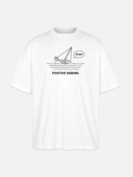 Positive Sinking - Stanley/Stella Oversized Unisex Bio T-Shirt Blaster 2.0 - Weiß