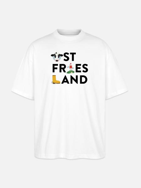 Ostfriesland - Stanley/Stella Oversized Unisex Bio T-Shirt Blaster 2.0 - Weiß
