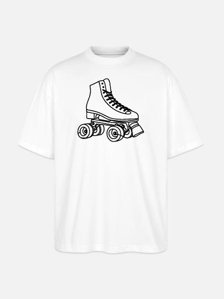 Rollerskates - Stanley/Stella Oversized Unisex Bio T-Shirt Blaster 2.0 - Weiß