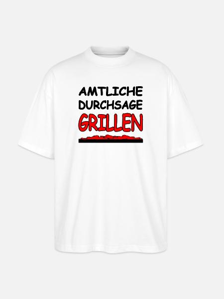 Grillen - Stanley/Stella Oversized Unisex Bio T-Shirt Blaster 2.0 - Weiß