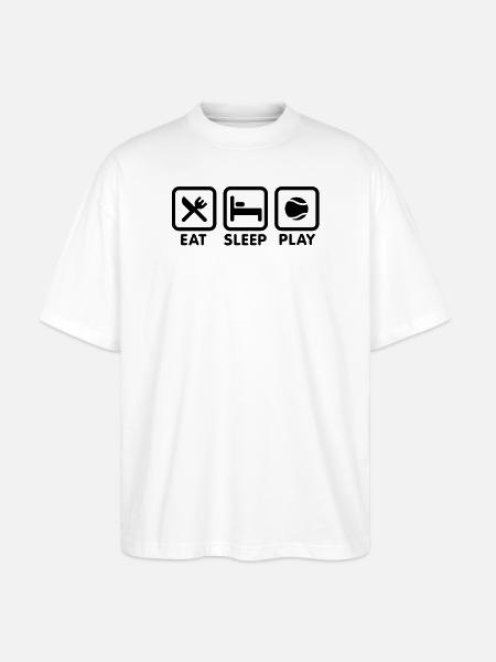 Eat Sleep Play Tennis - Stanley/Stella Oversized Unisex Bio T-Shirt Blaster 2.0 - Weiß