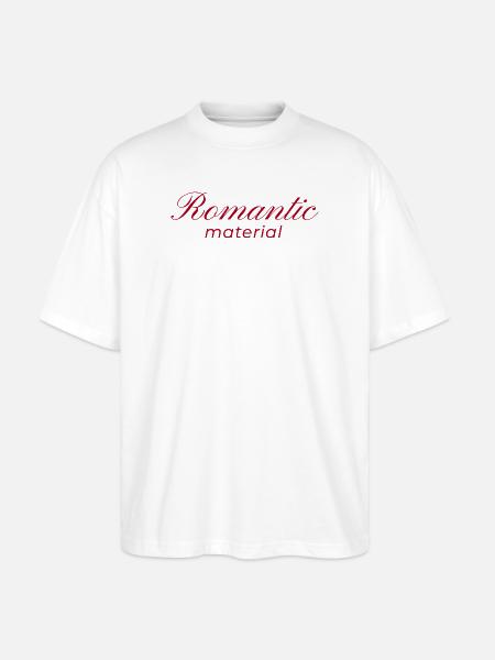 Typografie-Design Romantic Material - Stanley/Stella Oversized Unisex Bio T-Shirt Blaster 2.0 - Weiß