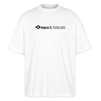 Commitment Issues - Stanley/Stella Oversized Unisex Bio T-Shirt Blaster 2.0 - Weiß - Vorne - Alina (178cm) & Michal (187cm)
