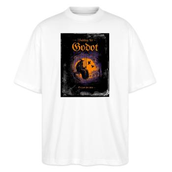 Waiting for Godot - Stanley/Stella Oversized Unisex Bio T-Shirt Blaster 2.0 - Weiß - Vorne - Alina (178cm) & Michal (187cm)