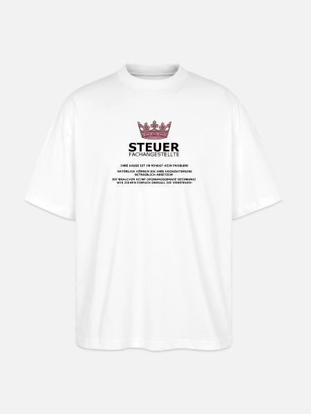 Steuerfachangestellte - Stanley/Stella Oversized Unisex Bio T-Shirt Blaster 2.0 - Weiß