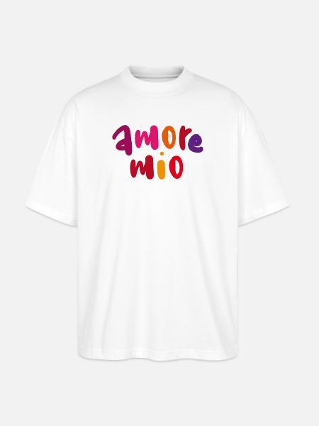 AMORE MIO - Stanley/Stella Oversized Unisex Bio T-Shirt Blaster 2.0 - Weiß