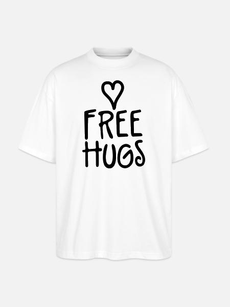 free hugs - Stanley/Stella Oversized Unisex Bio T-Shirt Blaster 2.0 - Weiß