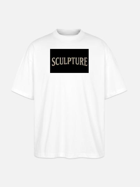 Skulptur Strukturierte Beschriftung - Stanley/Stella Oversized Unisex Bio T-Shirt Blaster 2.0 - Weiß