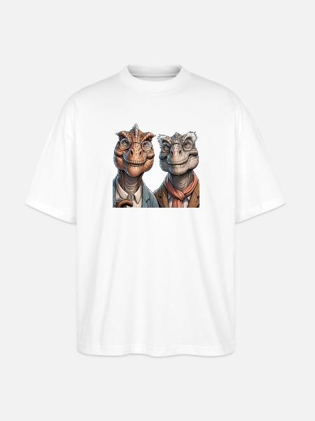 Senior Dino - Stanley/Stella Oversized Unisex Bio T-Shirt Blaster 2.0 - Weiß