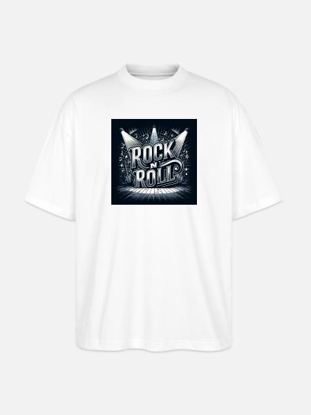 Rock'n'Roll - Stanley/Stella Oversized Unisex Bio T-Shirt Blaster 2.0 - Weiß