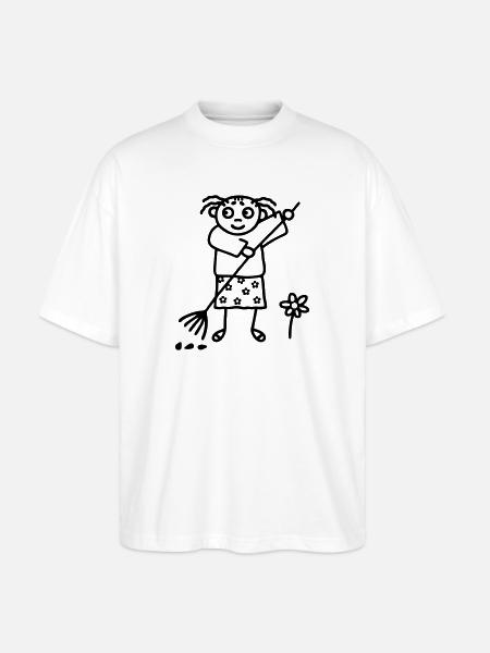 Gartenarbeit Gärtnerin - Stanley/Stella Oversized Unisex Bio T-Shirt Blaster 2.0 - Weiß