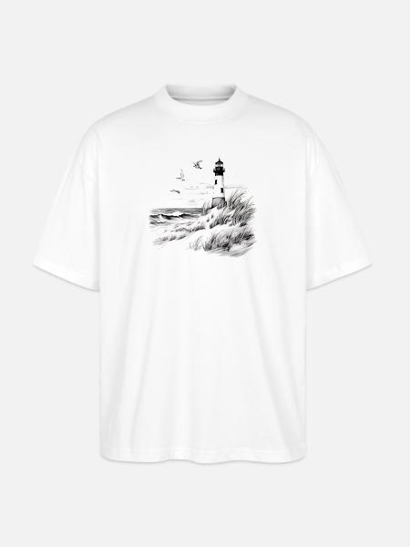 Leuchtturm - Stanley/Stella Oversized Unisex Bio T-Shirt Blaster 2.0 - Weiß