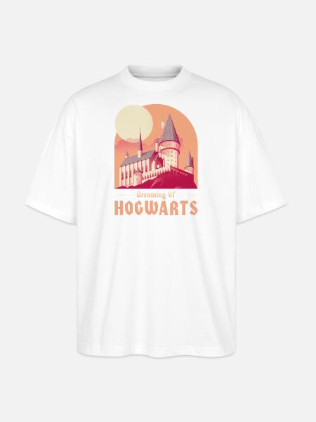 Harry Potter Dreaming Of Hogwarts - Stanley/Stella Oversized Unisex Bio T-Shirt Blaster 2.0 - Weiß