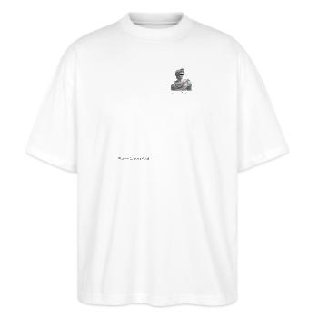 Griechische Statue, Mythologie, Ästhetisch - Stanley/Stella Oversized Unisex Bio T-Shirt Blaster 2.0 - Weiß - Vorne - Alina (178cm) & Michal (187cm)