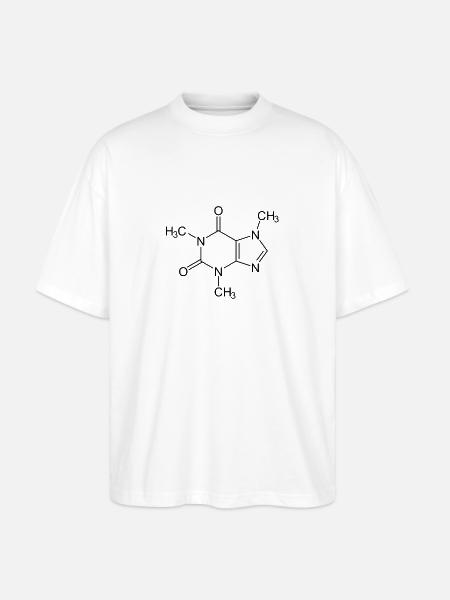 Koffein - Stanley/Stella Oversized Unisex Bio T-Shirt Blaster 2.0 - Weiß