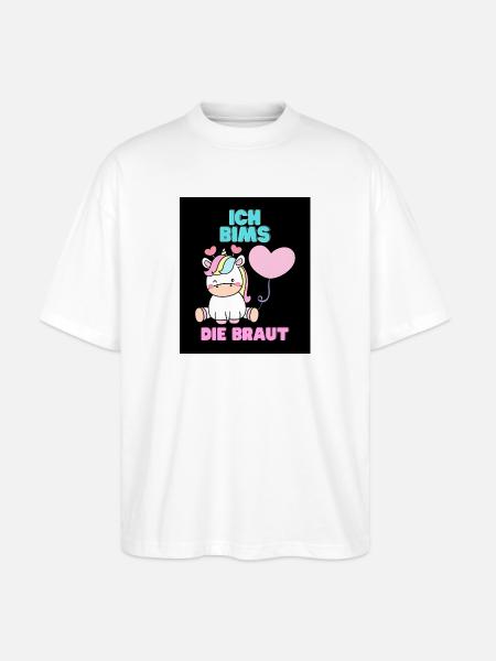 Die Braut – Poltern, Brautparty Var.1 - Stanley/Stella Oversized Unisex Bio T-Shirt Blaster 2.0 - Weiß