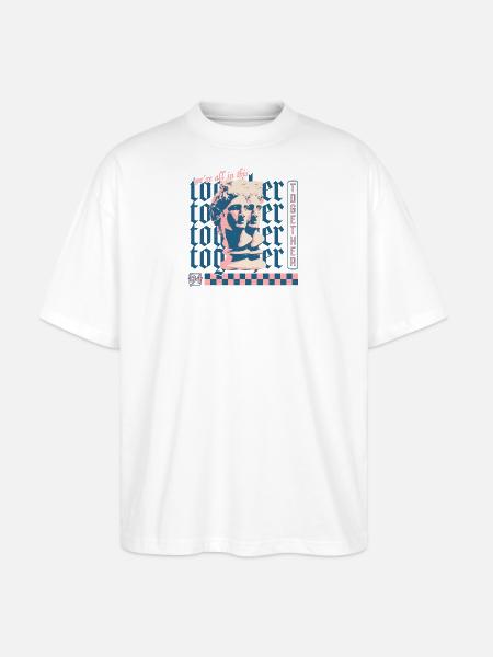 Mixed Media Statue - Stanley/Stella Oversized Unisex Bio T-Shirt Blaster 2.0 - Weiß