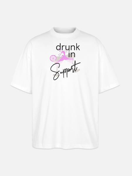 Drunk in support - Stanley/Stella Oversized Unisex Bio T-Shirt Blaster 2.0 - Weiß