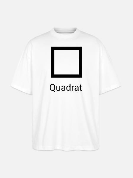 LiGu Design - Quadrat - mit Schrift  - Stanley/Stella Oversized Unisex Bio T-Shirt Blaster 2.0 - Weiß