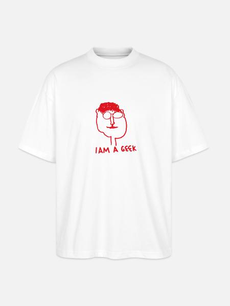 Ich bin ein Streber - Stanley/Stella Oversized Unisex Bio T-Shirt Blaster 2.0 - Weiß