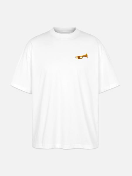 Trompete - Stanley/Stella Oversized Unisex Bio T-Shirt Blaster 2.0 - Weiß
