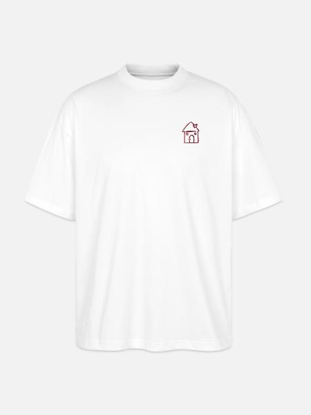 VDay House rot - Stanley/Stella Oversized Unisex Bio T-Shirt Blaster 2.0 - Weiß