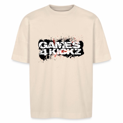 Games4Kickz Logo Splattered Background - Stanley/Stella BLASTER unisex oversize organic T-shirt