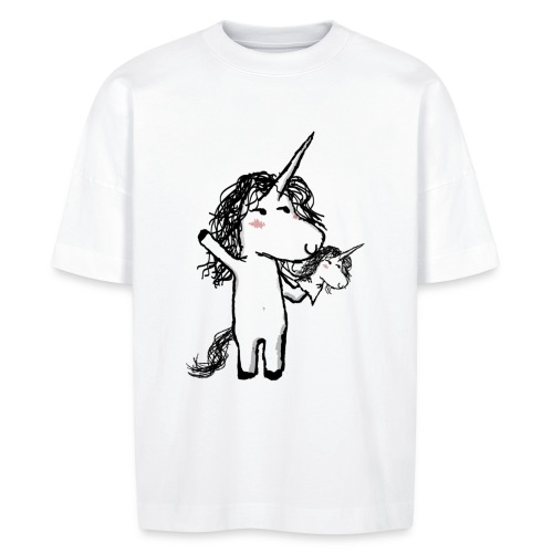 Unicorno con il suo felice amico - Maglietta oversize BLASTER ecologica di Stanley/Stella