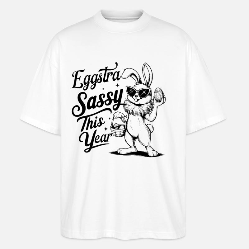 Eggstra Sassy cette année - T-shirt bio Blaster 2.0 coupe oversize Stanley/Stella Unisexe - blanc