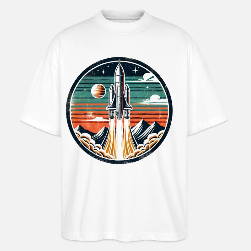 Space shuttle Spaceship - Stanley/Stella Oversized Unisex Bio T-Shirt Blaster 2.0 - Weiß